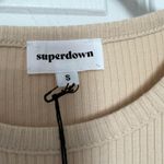 superdown Dana Wrap Mini Dress in Nude Photo 6