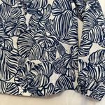 Lilly Pulitzer  Rilynn Top Sz Medium Aegean‎ Navy Blue Beach Tropical Long Sleeve Photo 1