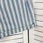 American Eagle  Outfitters Striped High Rise Mom Jean Shorts Blue White 10 Cuffed Photo 4