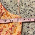 Free People Dusk Coral Combo Smocked Maxi Dress Floral Print Halter Style Large Photo 9