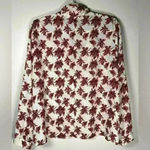 ASTR The Label Long Sleeve Bow Neck Lightweight Sheer Floral Blouse Size Medium Photo 4