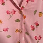 Zoe California Women L Pink Fruit Berry Shirt Short Sleeve Button Front Summer Size L Photo 6
