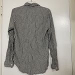 Sandro  Paris black white gingham plaid button down collared shirt medium Photo 6