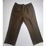 Alfred Dunner  Pant Womens 16W Brown Pull On Elastic Waist Pant Pockets Stretch Photo 5