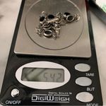 VTG onyx And Sterling Silver Filigree Tennis Link Bracelet 7” Black Photo 9