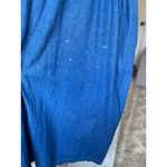 Erika Vintage Denim Maxi Dress Floral Embroidery Cottagecore V Neck Prairie Boho Photo 6