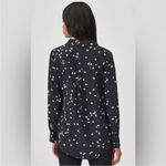 Equipment Revolve  all over star print satin black blouse sz M Photo 4