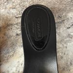 Coach  Judith Black Patent Leather Cork Wedge Sandals Photo 8