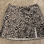 Princess Polly  Black and Cream Animal Print Mini Skirt Photo 0
