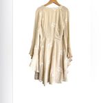 Free People  Jasmine Embroidere Floral Mini Dress Women’s Sz S Cream Bell Sleeve Photo 2