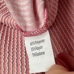 Ribbed Loose Long Sleeve Top Women's Small Casual Cute Sweater Textured Pink Tan Photo 5