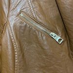 Guess Faux Leather Moto Jacket | Size XS | Chocolate Brown Photo 5