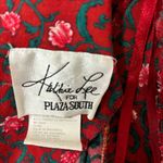 Kathie Lee Vintage 80s for Plaza South Red & Green Floral Holiday Midi Dress 6 Photo 10