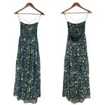 ASTR the Label Stasia Black Floral Smocked Maxi Dress Strappy Open Back Medium Photo 2