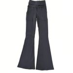 OFFLINE By Aerie Black Ribbed Pocket Foldover Flare Leggings Photo 1