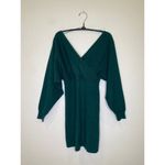 Mango Basics Green Nessa Mini Surplice Sweater Dress Stretchy EUC Sz Small Photo 4