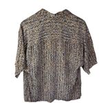 Ellen Tracy Linda Allard for Silk Blouse Top Button Down Size 12 Pockets Photo 5