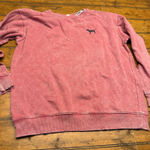 PINK - Victoria's Secret  Sweatshirt Red Wash Dog Logo Crewneck XS Photo 0