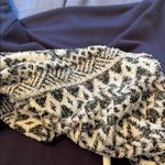 Gray and Navy Blue Long Sleeve Cowl Neck Sweater Dress Photo 6