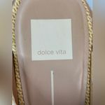 Dolce Vita 10 Platform Chunky Heeled Cork Rope Tan and Cream Summer Sandals Photo 9