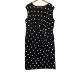 Ralph Lauren Lauren  Polka Dot Twist Front Sheath Dress Classic Old Money 18W NEW Photo 1