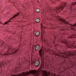RE/DONE $550 NEW  ALPACA BLEND BURGUNDY CARDIGAN SWEATER S Photo 2
