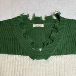 Full Circle Trends V-Neck Striped Color Block Frayed Sweater Size 3X NEW Casual Photo 3