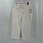 Anthropologie Maeve Ivory White Cropped Pants size 6P NWT Photo 1
