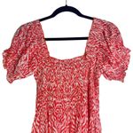 La Mer Luxe Resortwear Knee Length Midi Dress Abstract Orange Small Vacation S Photo 6