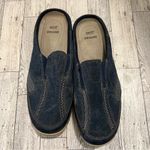 Earth Origins Suede Clogs Mules Clara Cortney Women's 8M Bleu Marine Photo 7