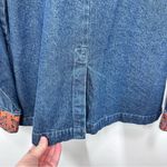 Women's Vintage 90s Country Grandma Embroidered Cottagecore Denim Jean Jacket M Blue Size M Photo 7