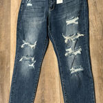 Judy Blue  Medium Blue Ripped Skinny Jeans Photo 0