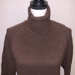 Pria brown ribbed cotton knit turtleneck sweater Size XL Photo 1