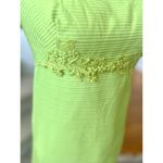 Vintage 60s Lime Green Lace Applique Maxi Party Dress Size XS Photo 2