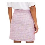 Loft  Pink Tweed Pocket Shift Mini Skirt Pockets Career Casual Women Size‎ 10P Photo 1