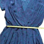 Amanda Uprichard  Women's Silk Dress Surplice Faux‎ Wrap Drape Blue Size XS / P Photo 2