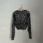 Rotate Birger Christensen Black Masha Sequined Blouse XS Photo 3