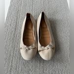 Kelly & Katie  Pearl White Alligator Leather Ballet Flats with Bows Size 7.5 Photo 7