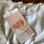 Kirundo White Swiss Dot Chiffon Babydoll Short Sleeve Dress Photo 5