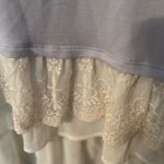 Living Doll  Los Angeles scoop neck 3/4 sleeve ruffle lace trimmed tunic. Photo 4