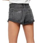 Free People Romeo Rolled Denim Cutoff Jean Shorts in Black Wash Size 31| 12 Photo 3