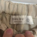 Miss Love Gold/Beige Drawstring Parachute Pants Photo 2