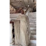 Mac Duggal  Embellished Beaded Column Cape Gown in Champagne Size US 16 Photo 11