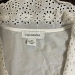 Calligraphie Lace Collar Long Sleeve white 100% cotton women's blouse size M Size M Photo 5