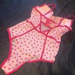 French affair  Medium Pink Heart Polka Dot Bodysuit Photo 7
