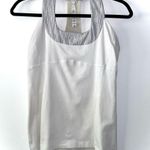 Lululemon Scoop Neck Tank Top in White / Gray Space Dye Photo 1