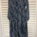 Joie  Blue Parisian Midi Dress Size Large‎ Photo 0