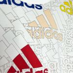 Adidas  White Multicolor Logo Cropped Sweatshirt Size Large Photo 8