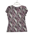 Worthington 3 Dress Tops & Notations Short Sleeve Pink/Gray/Green Sz L Photo 6