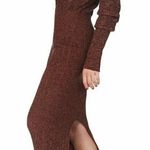 KENZO Rib Long Sleeve Wool & Cotton Midi‎ Sweater Red Dress Size Medium $626 Photo 0